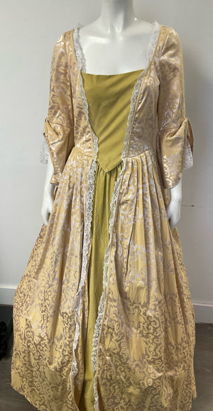 COSTUME RENTAL - B1 Golden Princess / Bridgerton Dress - 2pcs med
