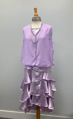 COSTUME RENTAL - J9B Gatsby Daisy Buchanan LILAC dress 2pcs Med