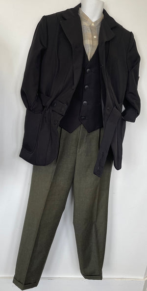 COSTUME RENTAL - J45F 1920's Green Wool Pants Large