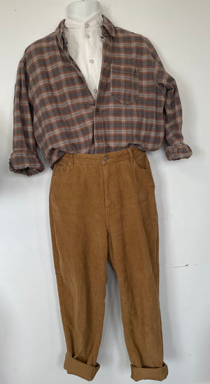 COSTUME RENTAL - J45E 1920's Orange Corderoy Pants Small 31"