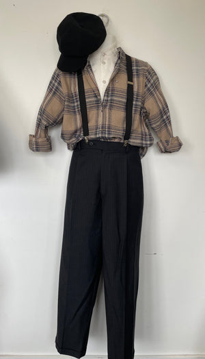 COSTUME RENTAL - J45N 1920's Cotton Shirt (Beige) SMALL
