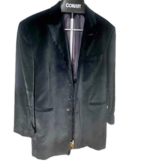 COSTUME RENTAL - X54A Retro Black Velour Jacket Large 40"