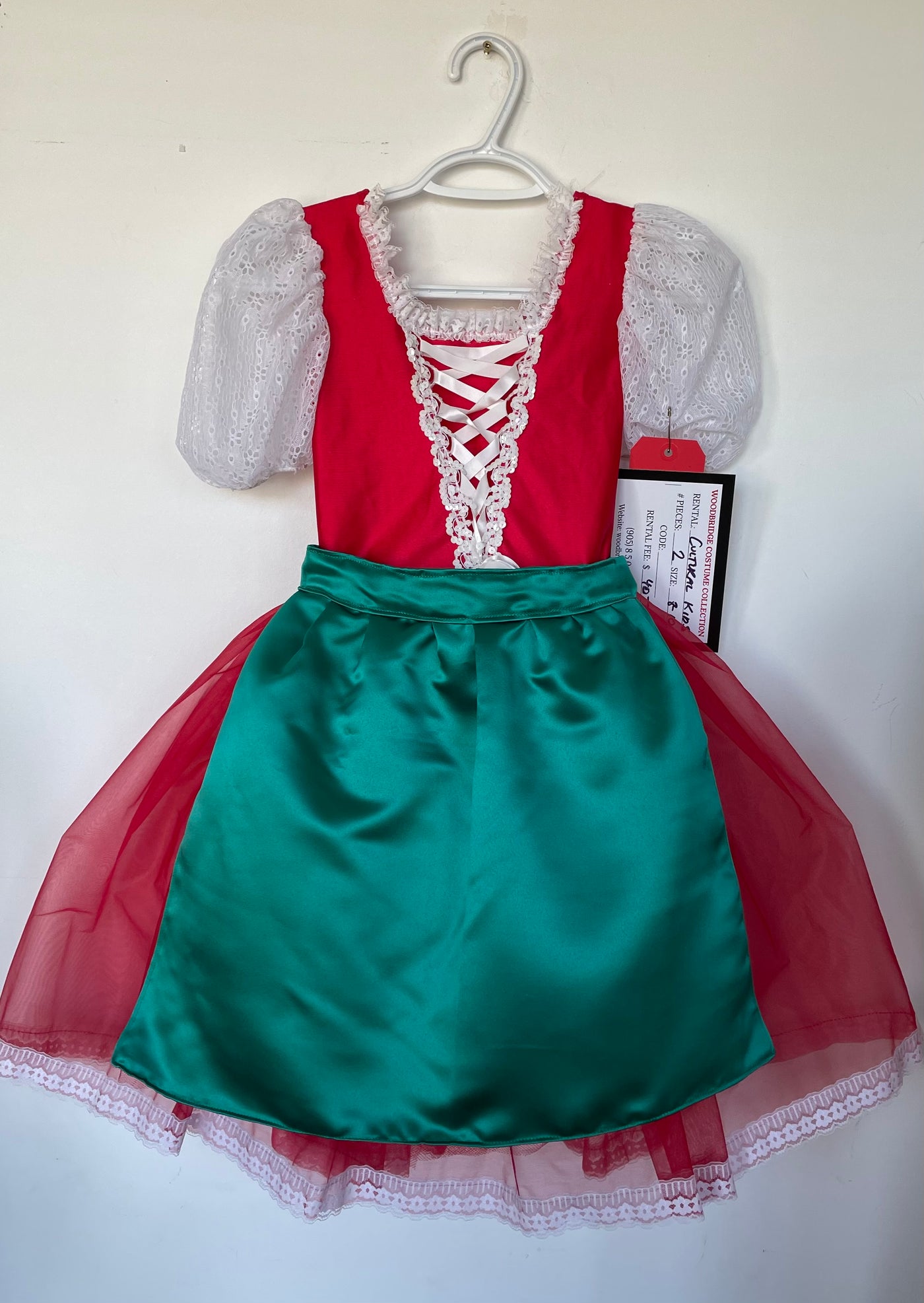 COSTUME RENTAL - I72A Italian Cultural dress COSTUME RENTAL - I72A Italian Cultural dress