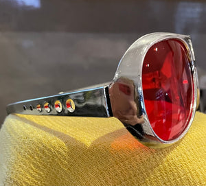 ACCESS: Glasses, 1970's (red with silver frame)