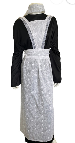 COSTUME RENTAL - C93 Victorian Pinafore Apron with hat