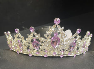 TIARA: Baroque Rhinestone Lilac/Silver