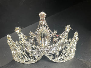 TIARA: Baroque Rhinestone Clear Silver