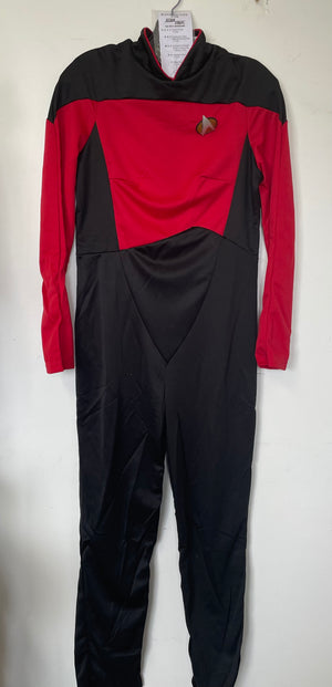 COSTUME RENTAL - D38C Star Trek Red Jumpsuit 1 pc XSmall