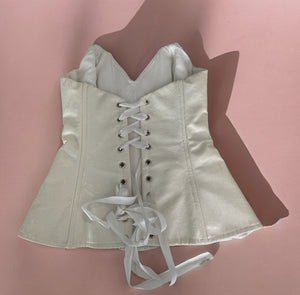 COSTUME RENTAL - G61 White Corset 1pc Extra Small