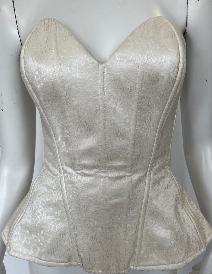 COSTUME RENTAL - G63 White Corset 1pc Small