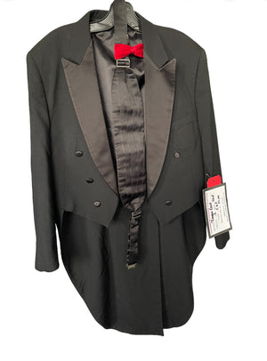 COSTUME RENTAL - C67 Black Tailcoat 3 pcs 42R