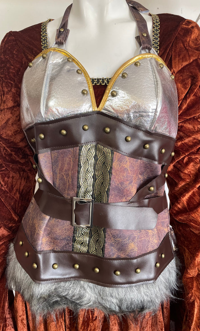 COSTUME RENTAL - G66 Viking Corset 1pc Medium