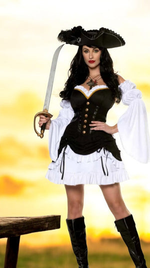 COSTUME RENTAL - G74 Grace the Pirate Queen Medium 3 pcs -