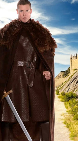 COSTUME RENTAL - A29A Men's Renaissance Brown Cape