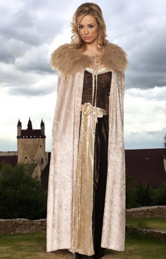 COSTUME RENTAL - A29C Women's Renaissance Beige Cape