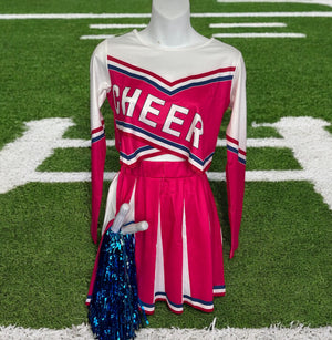 COSTUME RENTAL: O59 Pink Cheerleader 4 pc Small