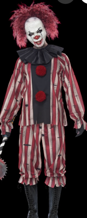 COSTUME RENTAL - M37 Nightmare Clown 4 pc Medium