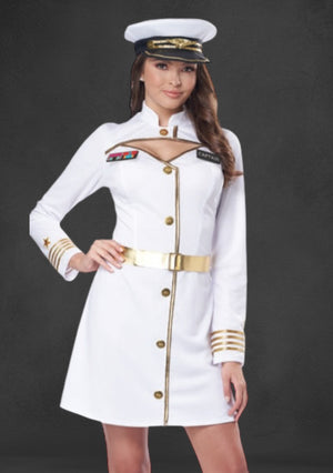 COSTUME RENTAL - O58 Navy Lady Captain 6 pcs Medium - NOT AVAILABLE OCT 24-29