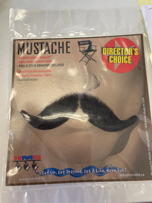 ACCESS: Moustache  Black old west human hair