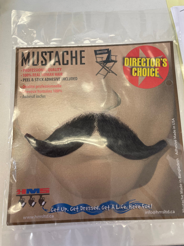 ACCESS: Moustache  Black old west human hair