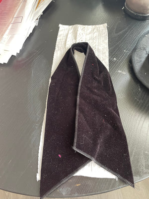 COSTUME RENTAL - Z370A Shirt front and Black Ascot Tie