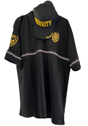 COSTUME RENTAL: O60 Security Shirt and Hat Large  2 pc