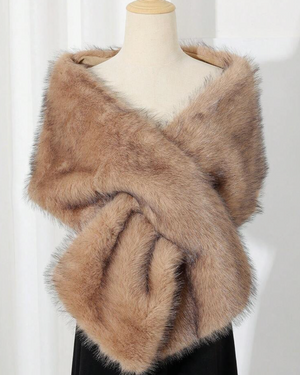 COSTUME RENTAL - J38B 1920's Brown Faux Fur Stole