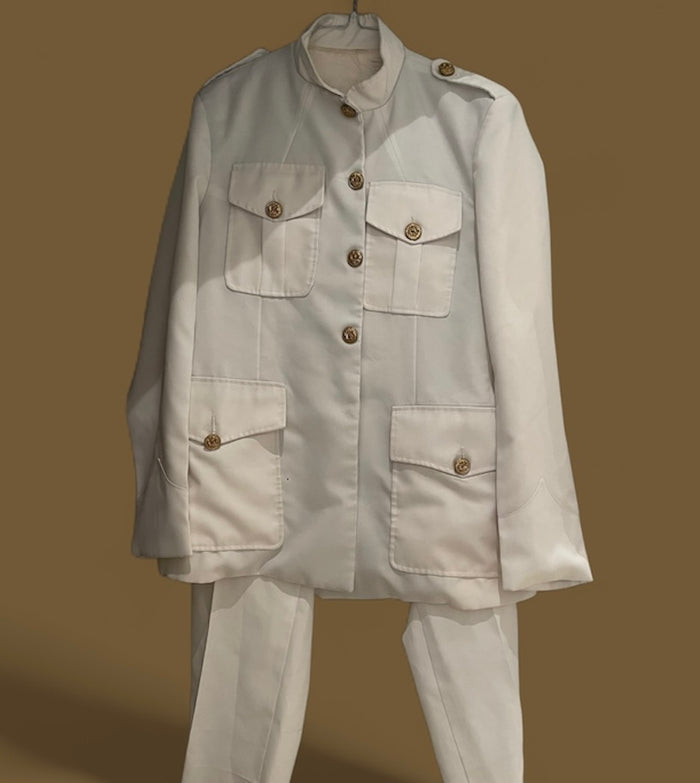 COSTUME RENTAL - O7B Navy Officer Jacket and Pants 2 pc Large