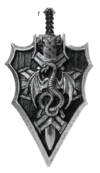 COSTUME RENTAL:  Z213 Midieval Dragon Sword and Shield