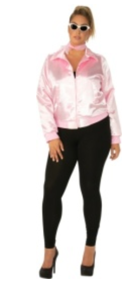 ADULT COSTUME: Pink Lady's Jacket Grease PLUS