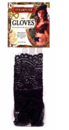 ACCESS: Gloves, Steampunk Black Lace (fingerless)