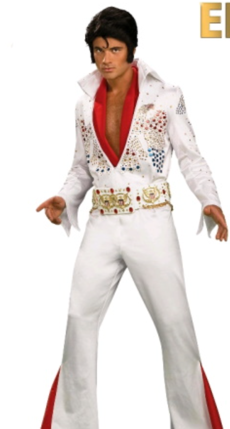 COSTUME RENTAL - D100A Elvis DELUXE - 5 pcs Large