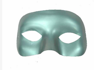 MASK:  Silver Plastic Face Mask