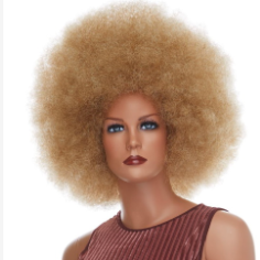WIG: Curly Afro Wig (blonde)