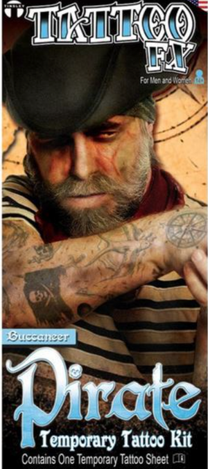 Tattoos: Buccaneer Pirate Temporary Tattoos