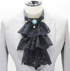 ACCESS:  Victorian Ruffled Collar Black