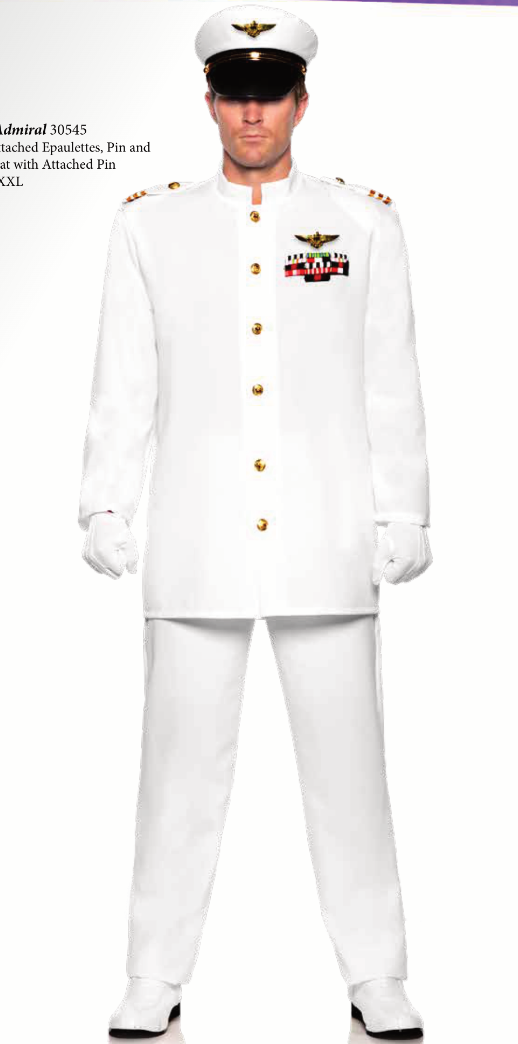 ADULT COSTUME:  Deluxe Admiral Costume