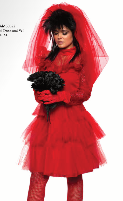 ADULT COSTUME: Red Gothic Bride