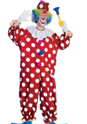 ADULT COSTUME:  Dotted Clown