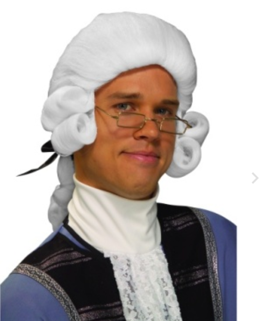 WIG: Colonial White Male Wig