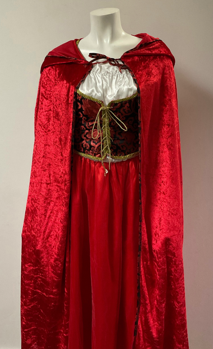 COSTUME RENTAL - D19A Little Red Riding Hood MED 2 pc