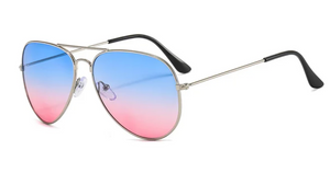 ACCESS: Glasses, 1970's Aviators (Silver frame and  blue and pink lenses)