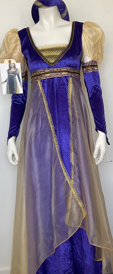 COSTUME RENTAL - A18 Camelot Princess (purple) -2 pcs Large