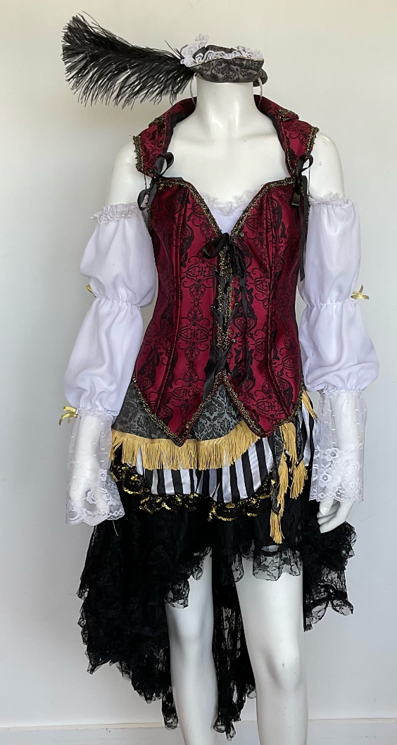 COSTUME RENTAL - G16 Pirate Lady  4 pc med