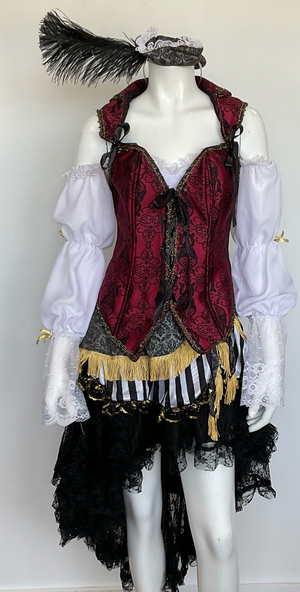 COSTUME RENTAL - G16A Pirate Lady 4 pc med