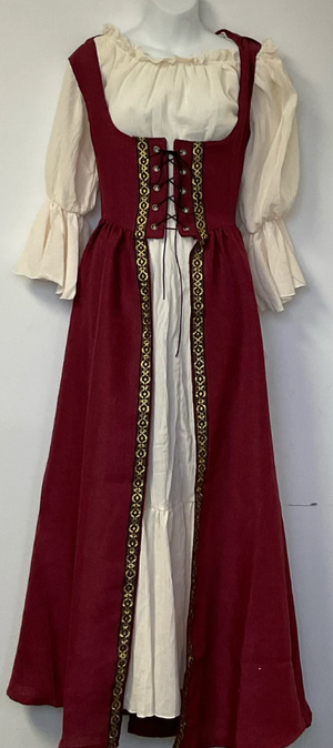 COSTUME RENTAL - A84 Medieval Townswoman Medium 2 pcs