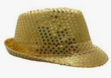 COSTUME RENTAL - Z322 Gold Sequin Fedora