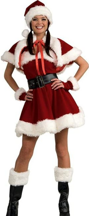 ADULT COSTUMES:  Velvet Miss Santa Medium