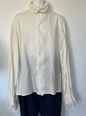 COSTUME RENTAL - G2A Cream Pirate Shirt Medium 1 pc