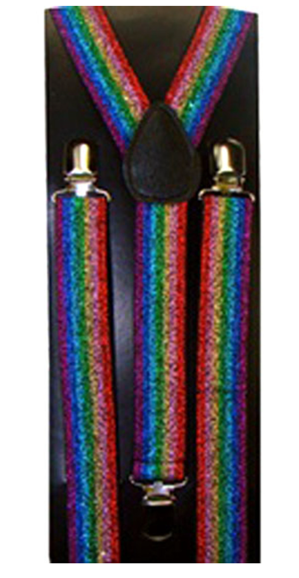 ACCESS: Rainbow Glitter Suspenders